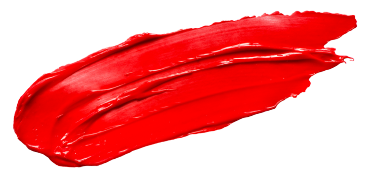 Red glossy acrylic paint brush stroke for Your art design