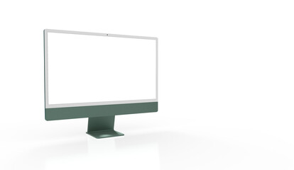 Mockup of modern desktop computer isolated