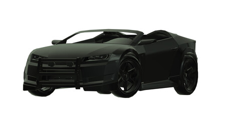 black car isolated on white