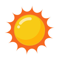 sun flat vector illustration simple logo icon clipart