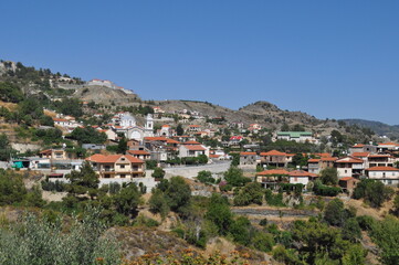 Fototapeta na wymiar The beautiful village of Pelendri in the province of Limassol, in Cyprus