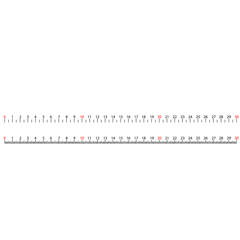 Length measurement scale chart.