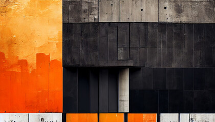 Abstract background of concrete structure and buildings. Engineering and architecture concept with grungy effect.