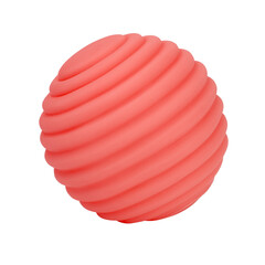 Ribbed form silicone rubber ball wavy isolated on the white background