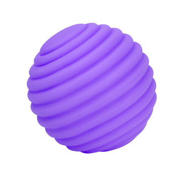 Ribbed form silicone rubber ball wavy isolated on the white background