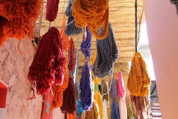 Tissu au Souk Marrakech