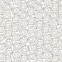 seamless pattern of abstract flowers on a light background