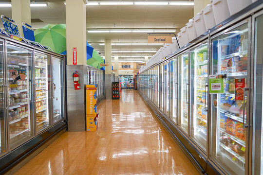 CHICAGO, IL - CIRCA MARCH, 2016: inside Jewel-Osco store. Jewel-Osco is a supermarket chain headquartered in Itasca, Illinois, a Chicago suburb.