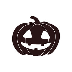 Vector Halloween illustration with silhouette Halloween pumpkin. Use for event invitation,discount voucher,advertising,greeting card,logo,packaging,textile,web