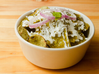 mexican food chilaquiles verdes