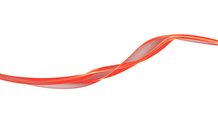 Red semi-transparent isolated ribbon overlay