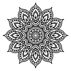 Mandala Lotus flower. Yoga print 