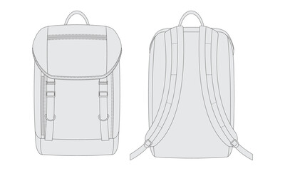 backpack vector