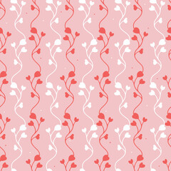 Vector seamless pattern. Pink pattern with a repeating floral pattern.