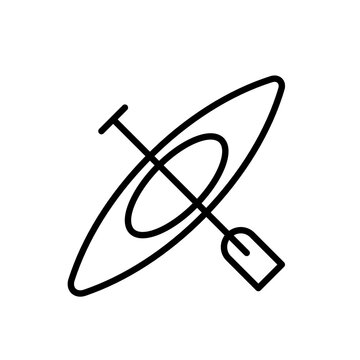 Kayak, canoe vector icon