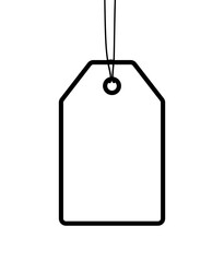 price tag line icon. price tag sale sign label line black icon on white background