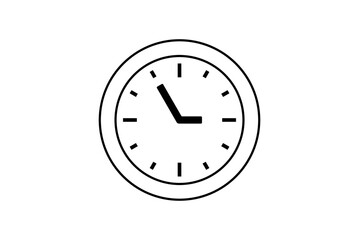 Vector Time and Clock icon. analog clock icon symbol. Circle arrow icon. Vector illustration.
