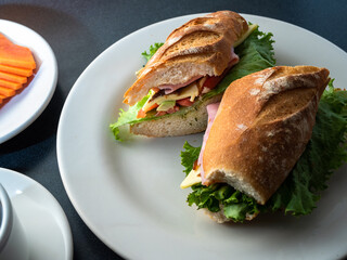 sandwich with salmon