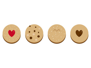 Obraz premium delicious cookies of different shapes and with different flavors