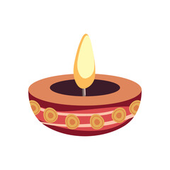 flat colorful diwali candle