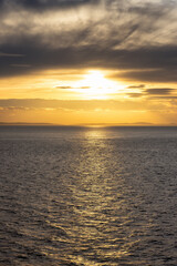 Cloudy Cloudscape during sunny summer Day on the West Coast of Pacific Ocean. British Columbia, Canada. Sunset Sky