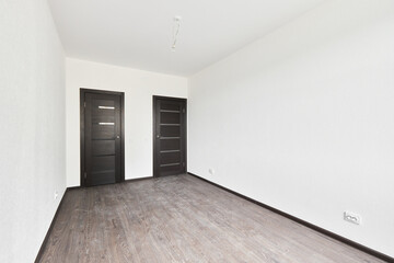 Empty white room without decoration and renovation