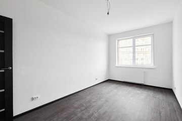 Empty white room without decoration and renovation