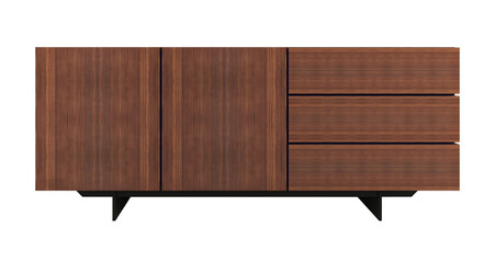 Minimalism wooden drawer cabinet. Transparent. png