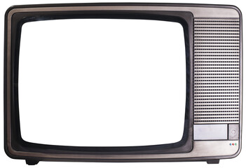 View of old television isolated on transparent background - 529534752