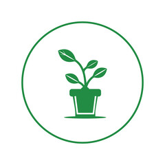 Eco nature plant sprout icon | Circle version icon |