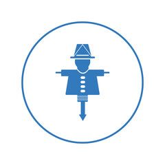 Garden farm hat scarecrow icon | Circle version icon |