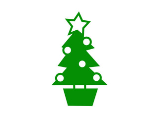 カクカククリスマスツリー：緑
