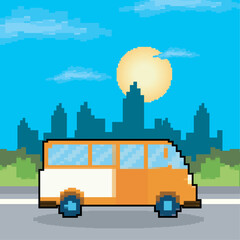 8-bit car poster