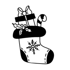 Christmas boot with gifts