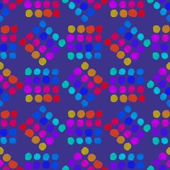 Naklejka na ściany i meble Watercolor polka dots seamless circle geometric pattern for kids clothes print and accessories and fabrics