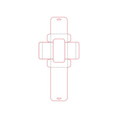 Box die cut Template Design .