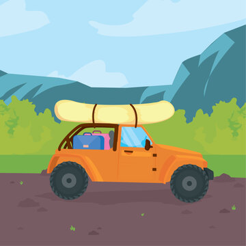 road trip illustration