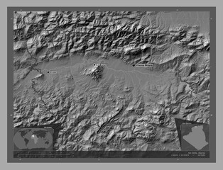 Ain Defla, Algeria. Bilevel. Labelled points of cities