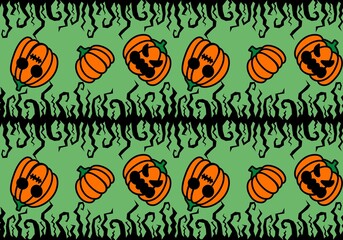 Halloween black creepy branches seamless pattern for wrapping paper and kids print and fabrics and accessories