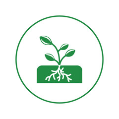 Nature tree plant root icon | Circle version icon |