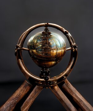 Armillary Sphere Mechanical Astrology Device on display