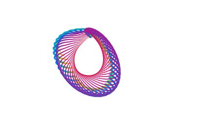 Abstract whimsical colorful isolated alphabet character 