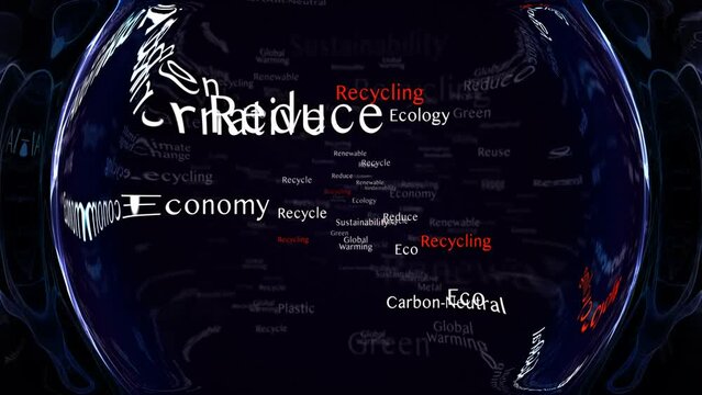 RECYCLING Keywords Animation, Background, Loop, 4k
