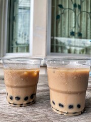 Bubble tea with milk Taiwan drink