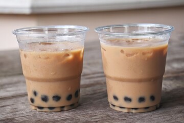 Bubble tea with milk Taiwan drink