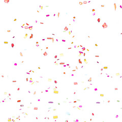 Confetti colorful pieces falling for party isolated 