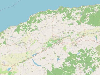 Fototapeta premium Chlef, Algeria. OSM. No legend