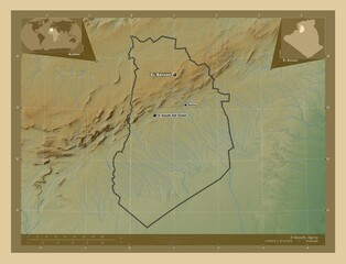 El Bayadh, Algeria. Physical. Labelled points of cities