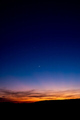 Fototapeta na wymiar blue sky sunset