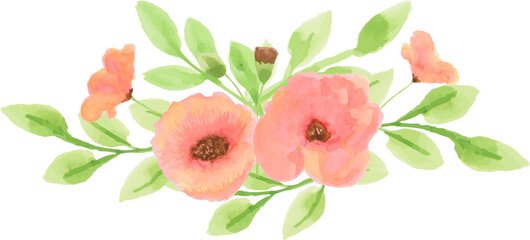 Poppy Arrangement Watercolor